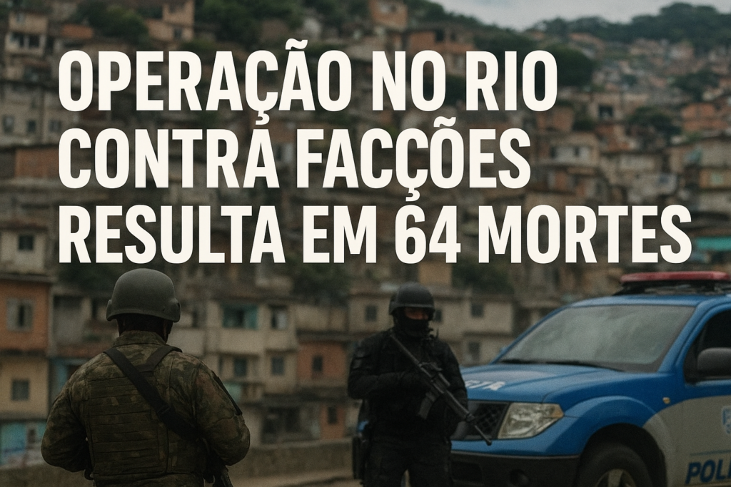 Operação no Rio de Janeiro contra facções criminosas resulta em 64 mortes