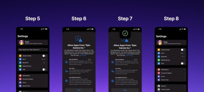 Epic Games relata queda de 60% no abandono de instalação após novo fluxo da Apple no iOS 18.6 - Imagem do artigo original