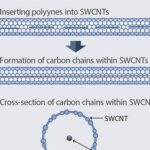 Pesquisadores produzem fios de nanocarbono ultrafinos com recorde de cadeias lineares de carbono Pesquisadores produzem fios de nanocarbono ultrafinos com recorde de cadeias lineares de carbono