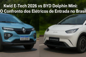 Kwid E-Tech 2026 vs BYD Dolphin Mini O Confronto dos Elétricos de Entrada no Brasil