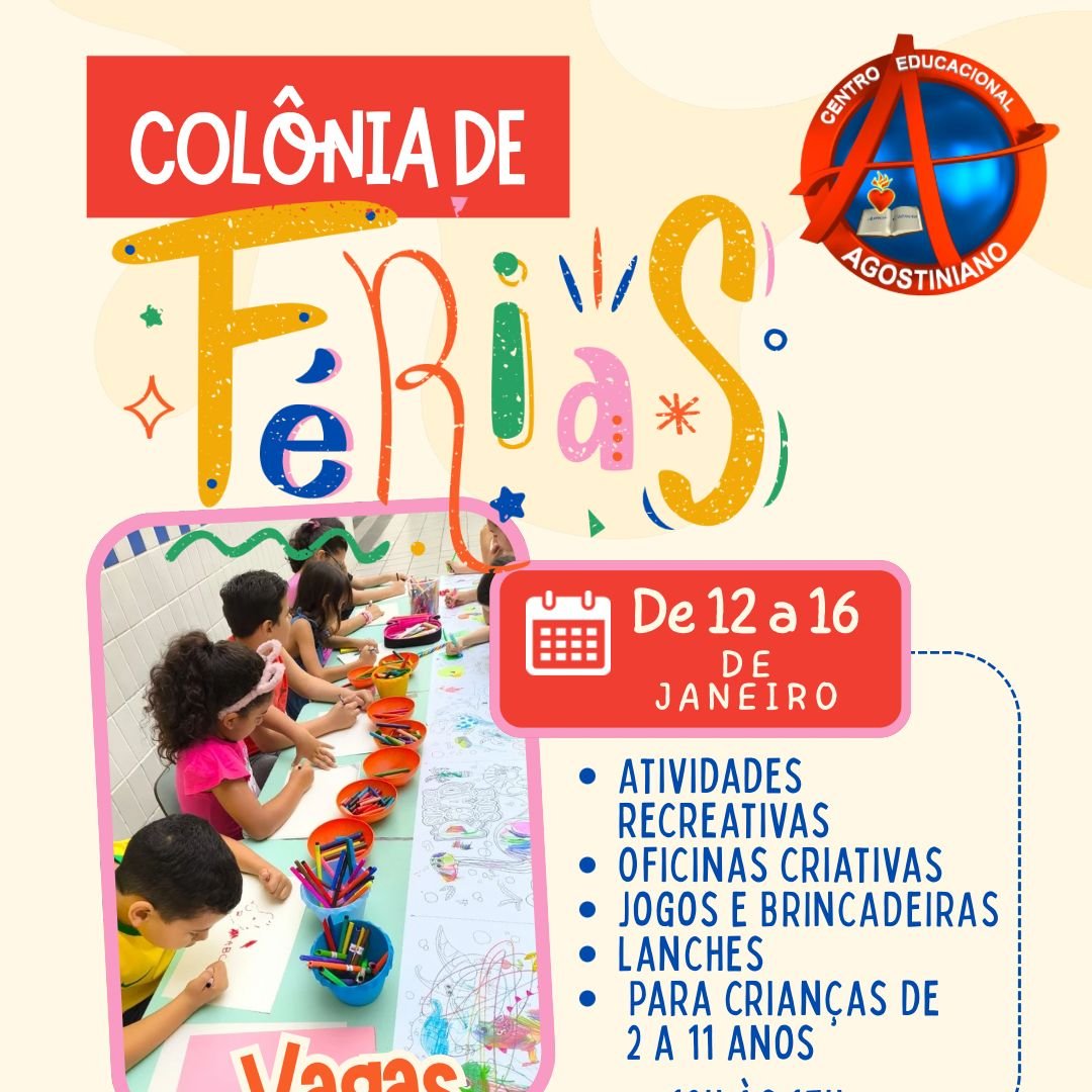 Colégio Agostiniano abre Colônia de Férias para crianças de 2 a 11 anos no Centro de Vitória - Imagem do artigo