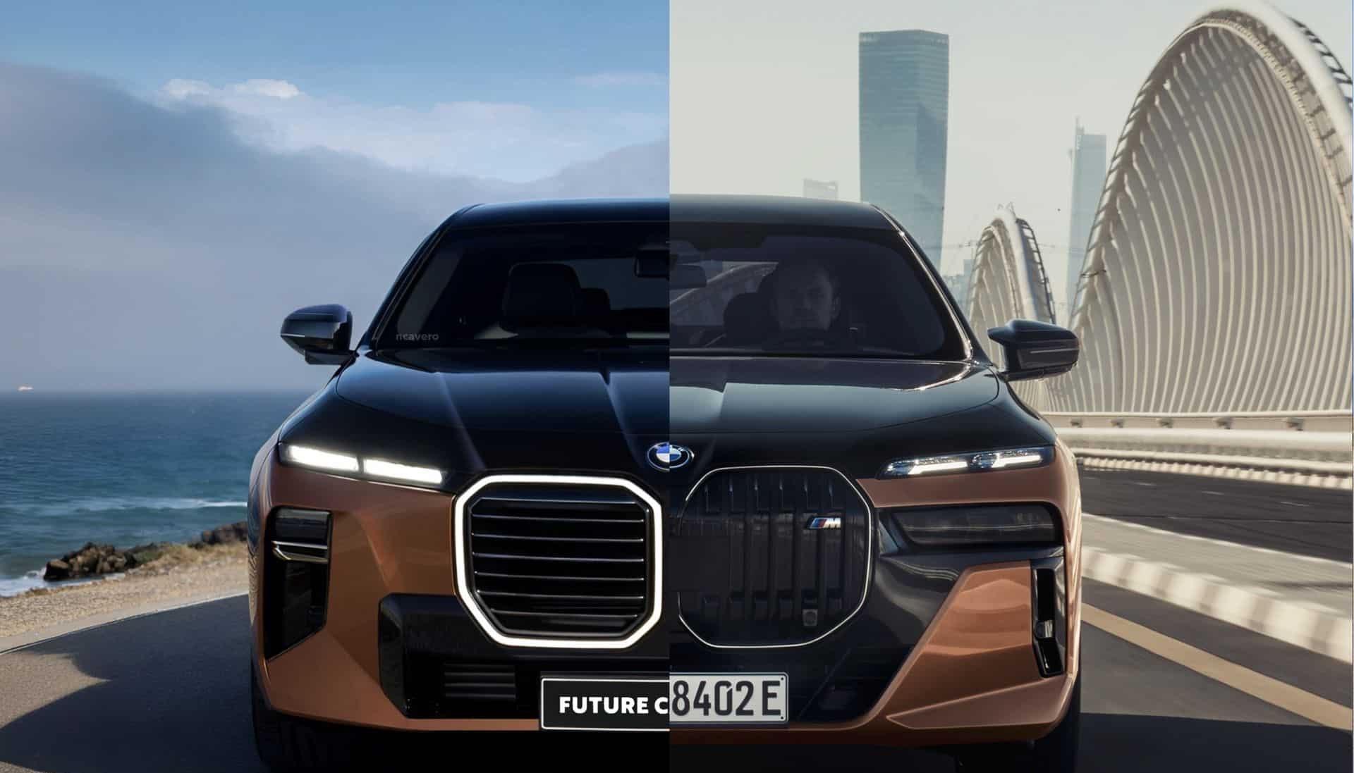 BMW Série 7 2027 é flagrada com novos faróis verticais durante testes no Nürburgring - Imagem do artigo