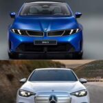 BMW i3 sedã e Mercedes-Benz Classe C elétrica medem forças em comparação de fotos