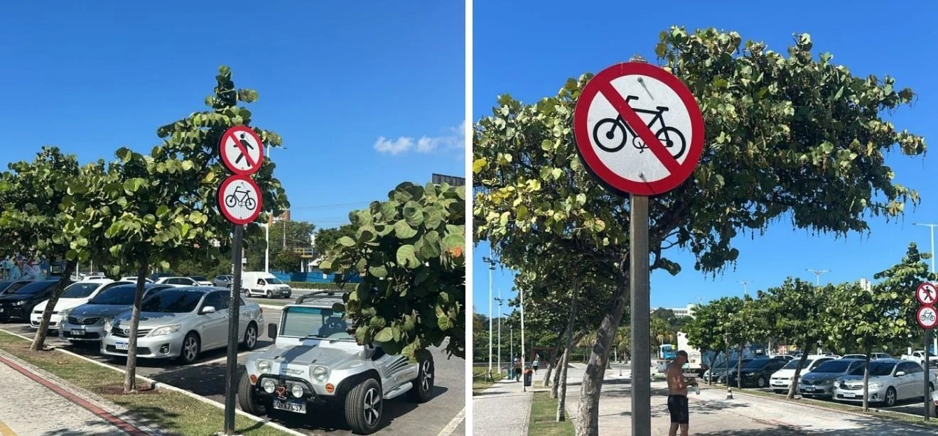 Vitória coloca 143 novas placas de trânsito na Orla de Camburi e no bairro Mata da Praia - Imagem do artigo