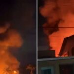 Incêndio de grande porte atinge galpões e loja de carros em Jardim América, Cariacica