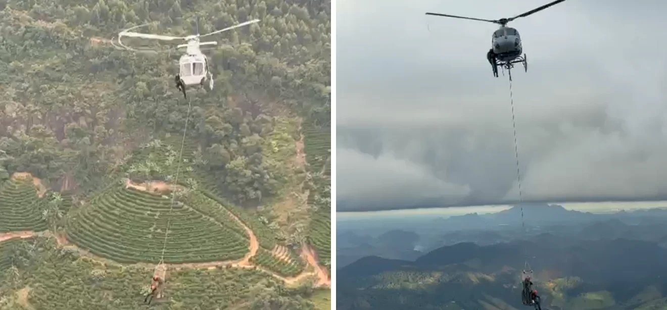 Parapentista é retirado de fenda em área protegida de Fundão após queda - Imagem do artigo
