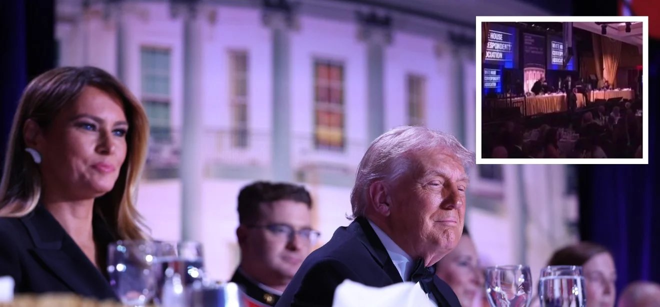 Sons de tiros interrompem jantar de correspondentes e levam Trump a deixar salão às pressas - Imagem do artigo