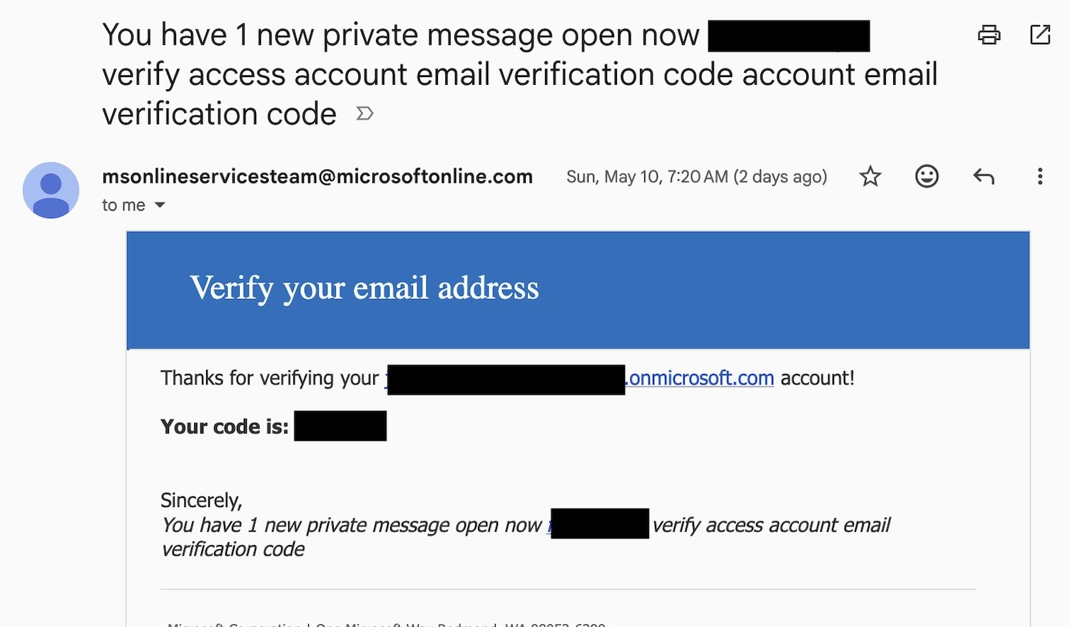 Golpistas exploram conta interna da Microsoft para enviar e-mails de spam - Imagem do artigo original