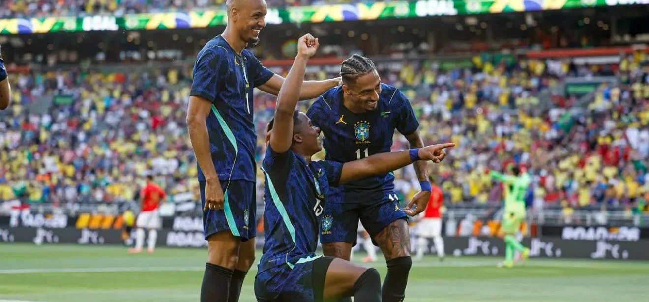 Endrick decide e Brasil encerra preparação para a Copa com vitória sobre o Egito nos EUA - Imagem do artigo