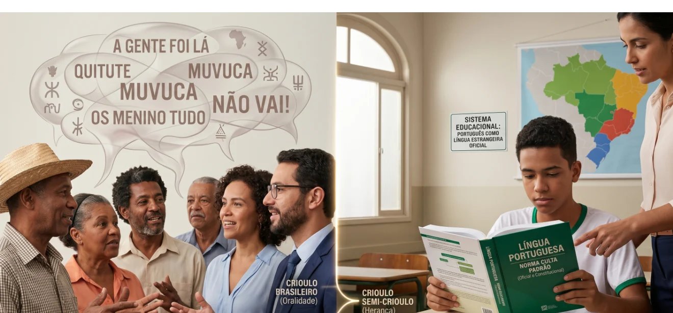 Especialista propõe que escolas reconheçam diglossia entre português oficial e língua crioula falada no Brasil - Imagem do artigo