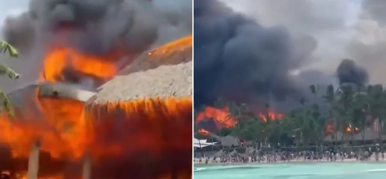 Incêndio devasta resort de luxo na República Dominicana, deixa um morto e obriga retirada de 1,7 mil hóspedes - Imagem do artigo