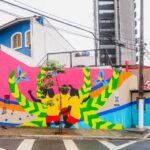 Mural de Aline Bispo em São Paulo exalta futebol feminino a um ano da Copa de 2027