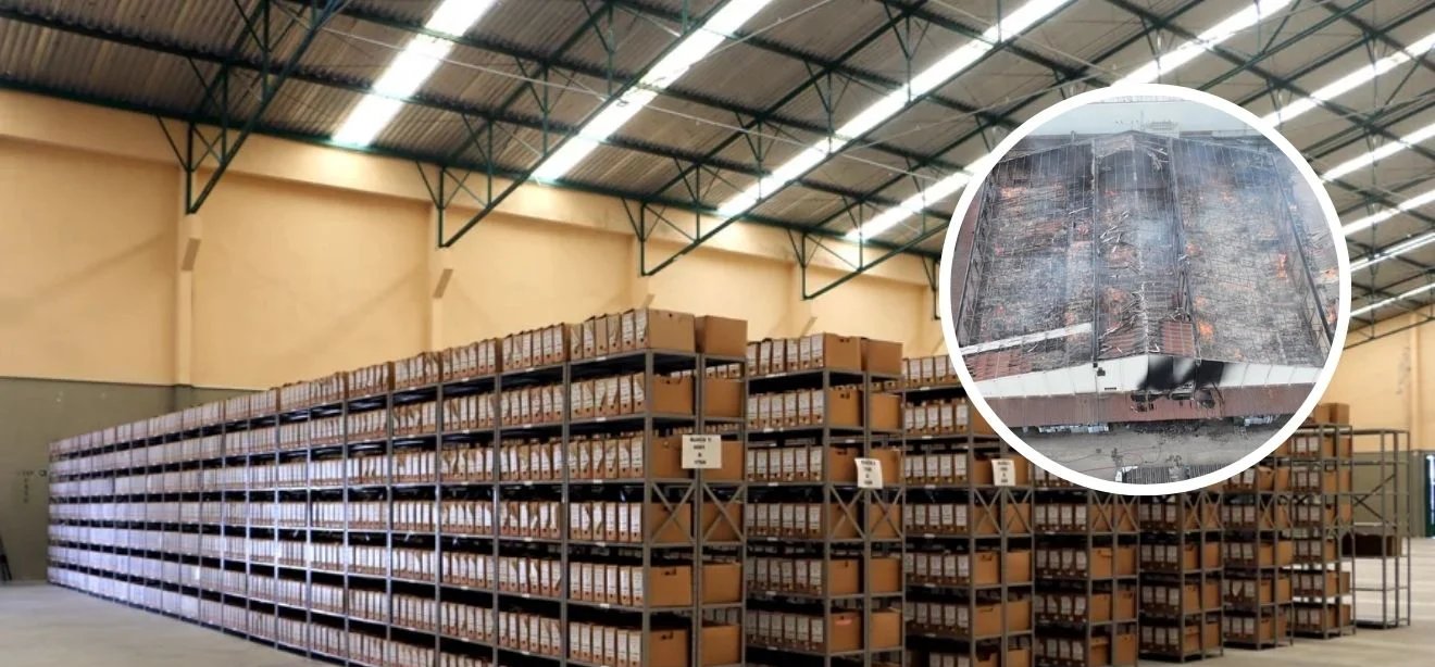 Incêndio destrói galpão do TJES que guardava 350 mil caixas de processos na Serra - Imagem do artigo